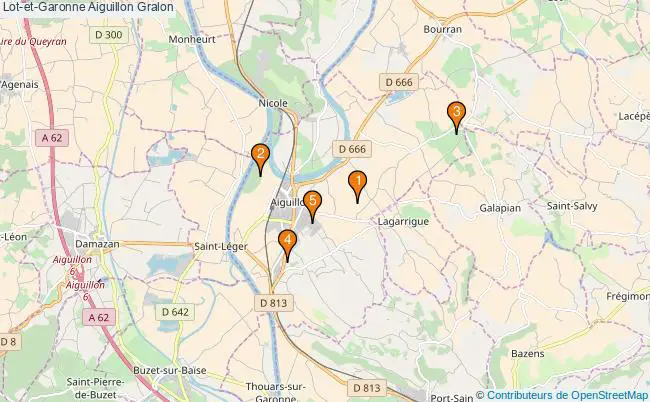 plan Lot-et-Garonne Aiguillon Associations Lot-et-Garonne Aiguillon : 5 associations