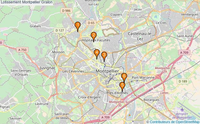 plan Lotissement Montpellier Associations lotissement Montpellier : 6 associations