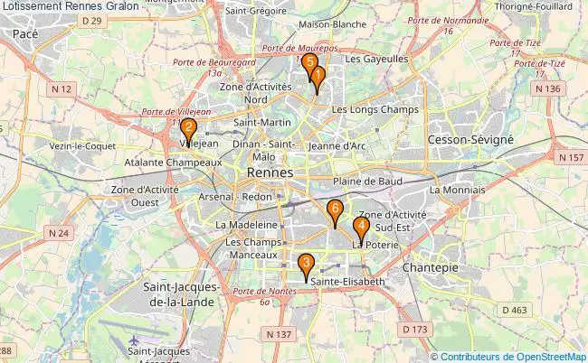 plan Lotissement Rennes Associations lotissement Rennes : 6 associations