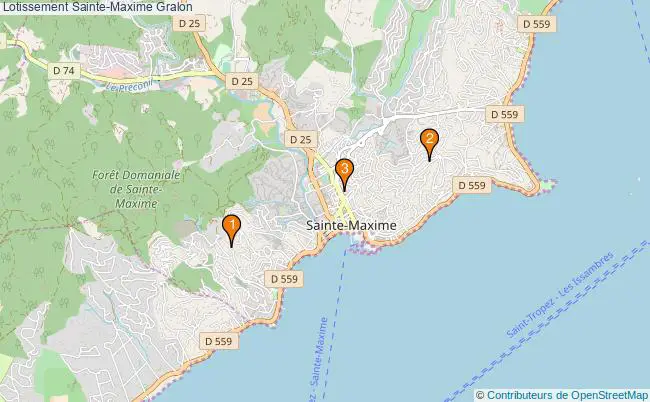 plan Lotissement Sainte-Maxime Associations lotissement Sainte-Maxime : 4 associations