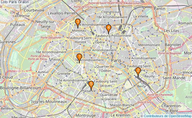 plan Loto Paris Associations loto Paris : 5 associations