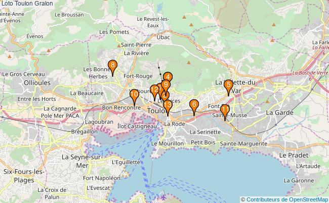plan Loto Toulon Associations loto Toulon : 16 associations