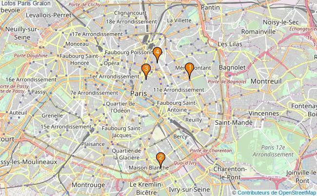 plan Lotos Paris Associations Lotos Paris : 6 associations