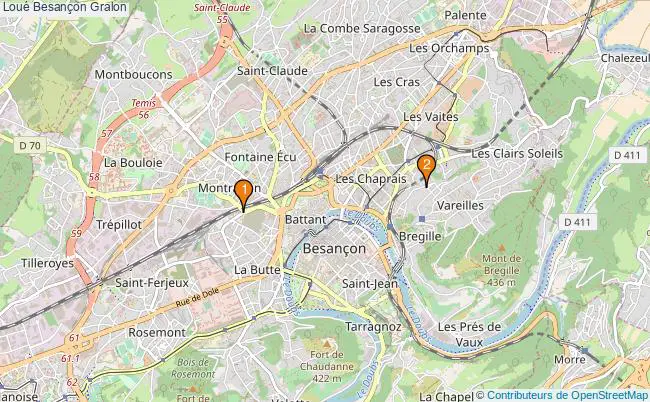 plan Loué Besançon Associations Loué Besançon : 2 associations