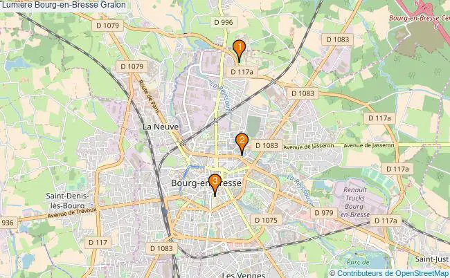 plan Lumière Bourg-en-Bresse Associations lumière Bourg-en-Bresse : 4 associations