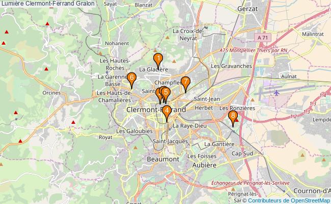 plan Lumière Clermont-Ferrand Associations lumière Clermont-Ferrand : 13 associations