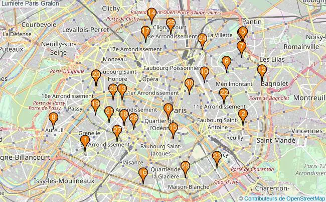 plan Lumière Paris Associations lumière Paris : 244 associations