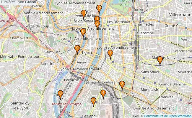 plan Lumières Lyon Associations Lumières Lyon : 12 associations