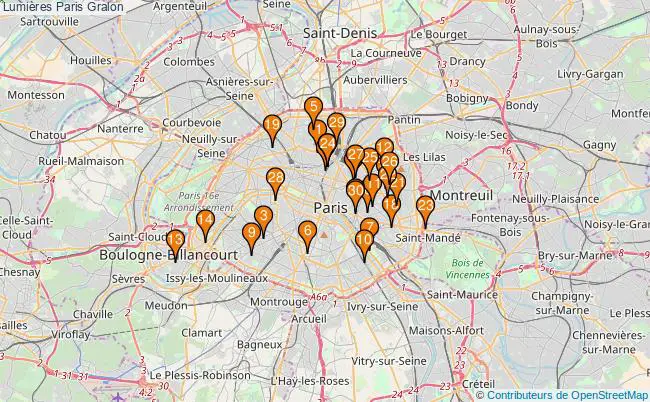plan Lumières Paris Associations Lumières Paris : 36 associations