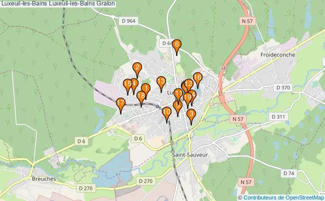plan Luxeuil-les-Bains Luxeuil-les-Bains Associations Luxeuil-les-Bains Luxeuil-les-Bains : 21 associations