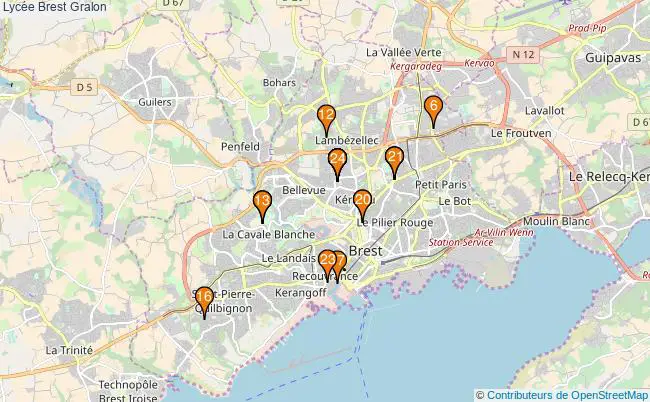 plan Lycée Brest Associations lycée Brest : 24 associations