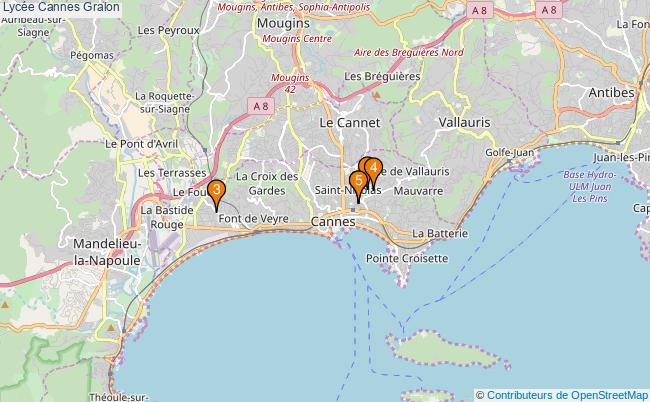 plan Lycée Cannes Associations lycée Cannes : 4 associations