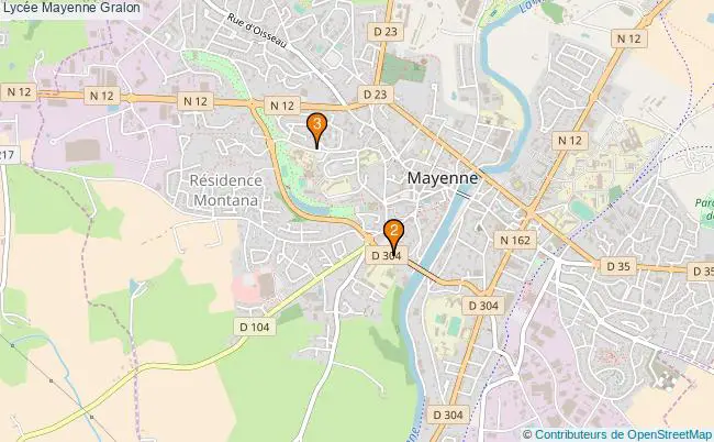 plan Lycée Mayenne Associations lycée Mayenne : 3 associations