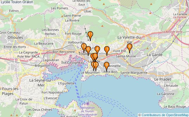 plan Lycée Toulon Associations lycée Toulon : 17 associations