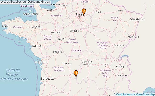 plan Lycées Beaulieu-sur-Dordogne Associations lycées Beaulieu-sur-Dordogne : 2 associations