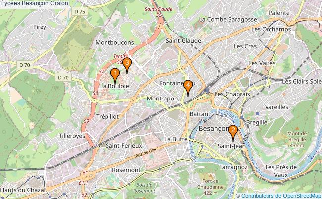 plan Lycées Besançon Associations lycées Besançon : 6 associations