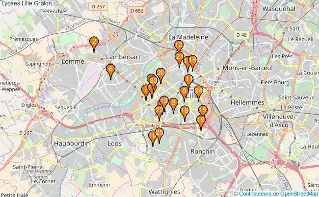 plan Lycées Lille Associations lycées Lille : 28 associations
