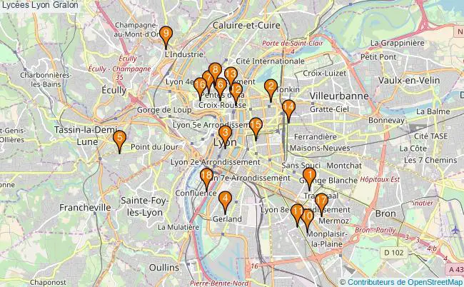 plan Lycées Lyon Associations lycées Lyon : 20 associations