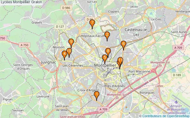 plan Lycées Montpellier Associations lycées Montpellier : 11 associations