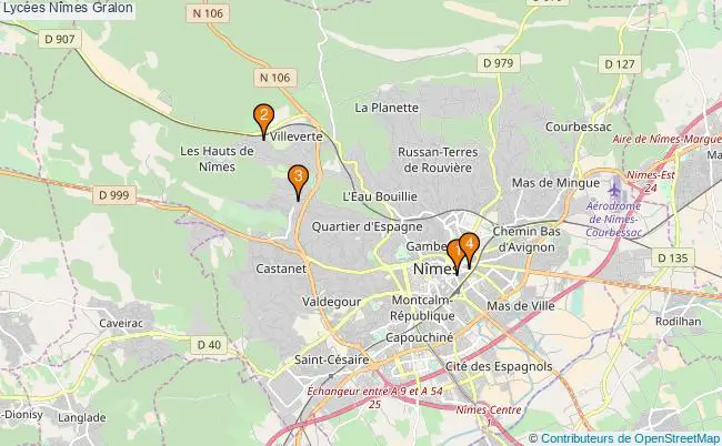plan Lycées Nîmes Associations lycées Nîmes : 5 associations