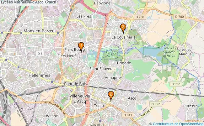 plan Lycées Villeneuve-d'Ascq Associations lycées Villeneuve-d'Ascq : 4 associations