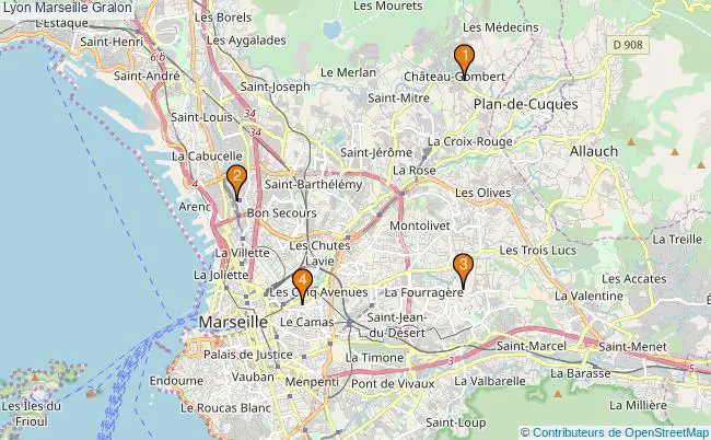 plan Lyon Marseille Associations Lyon Marseille : 4 associations