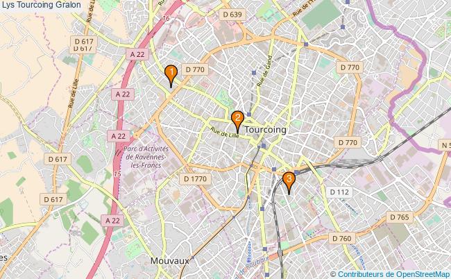 plan Lys Tourcoing Associations Lys Tourcoing : 4 associations