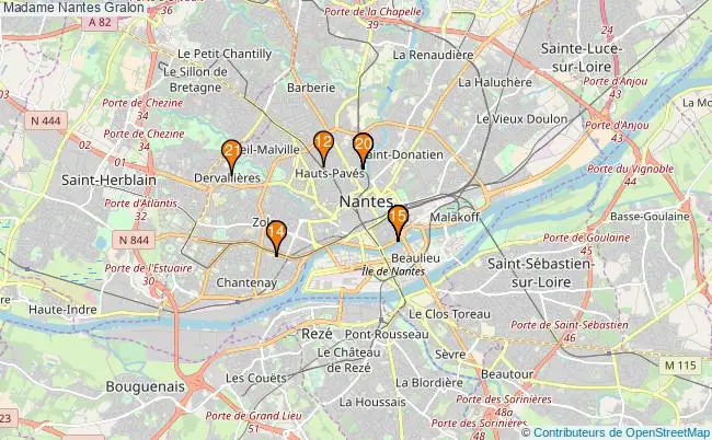 plan Madame Nantes Associations Madame Nantes : 20 associations