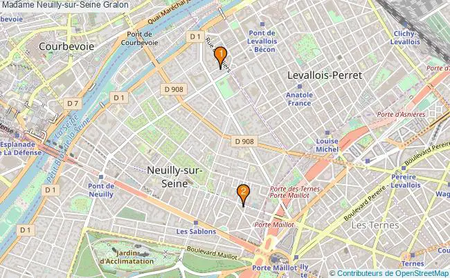 plan Madame Neuilly-sur-Seine Associations Madame Neuilly-sur-Seine : 2 associations