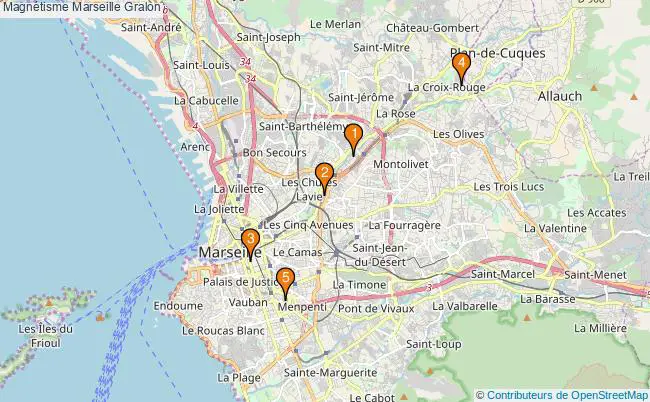 plan Magnétisme Marseille Associations Magnétisme Marseille : 7 associations