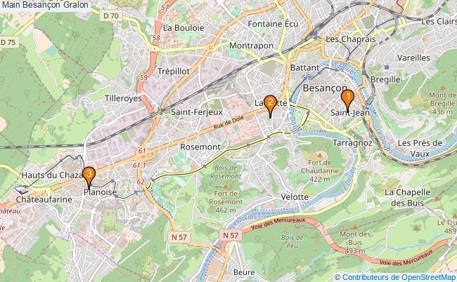 plan Main Besançon Associations Main Besançon : 5 associations