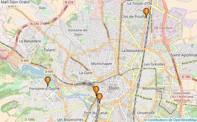 plan Main Dijon Associations Main Dijon : 6 associations