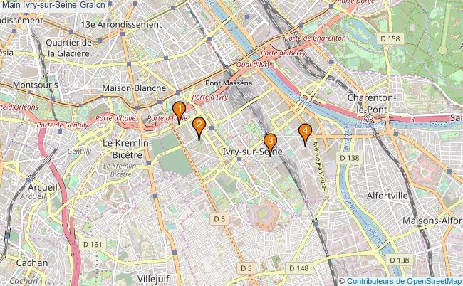 plan Main Ivry-sur-Seine Associations Main Ivry-sur-Seine : 6 associations