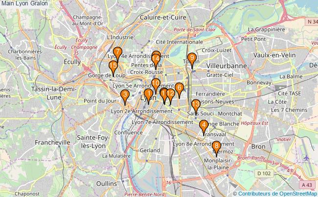 plan Main Lyon Associations Main Lyon : 25 associations