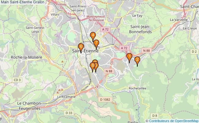 plan Main Saint-Etienne Associations Main Saint-Etienne : 9 associations