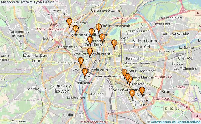 plan Maisons de retraite Lyon Associations maisons de retraite Lyon : 14 associations