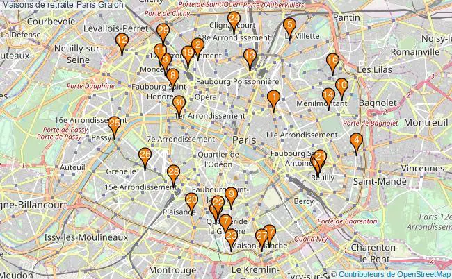 plan Maisons de retraite Paris Associations maisons de retraite Paris : 66 associations