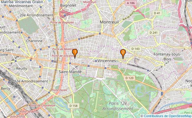 plan Maitrîse Vincennes Associations maitrîse Vincennes : 3 associations