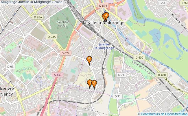 plan Malgrange Jarville-la-Malgrange Associations Malgrange Jarville-la-Malgrange : 6 associations