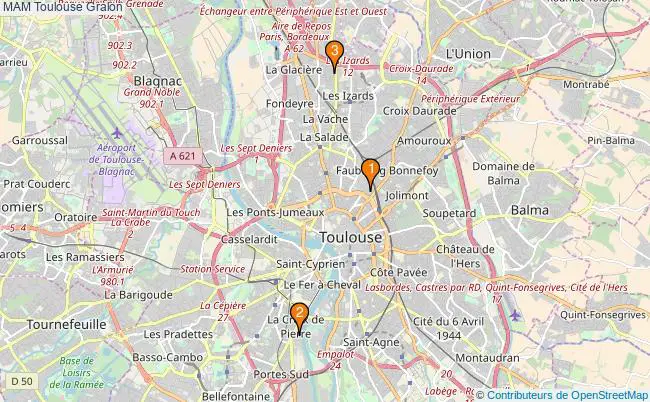plan MAM Toulouse Associations MAM Toulouse : 5 associations