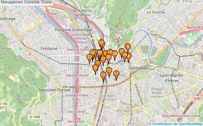 plan Management Grenoble Associations Management Grenoble : 67 associations