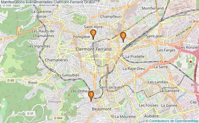 plan Manifestations événementielles Clermont-Ferrand Associations manifestations événementielles Clermont-Ferrand : 4 associations