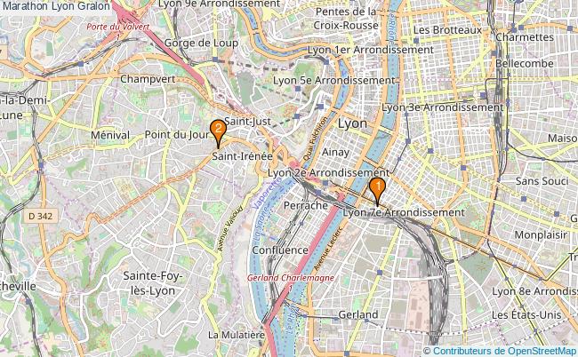 plan Marathon Lyon Associations marathon Lyon : 4 associations