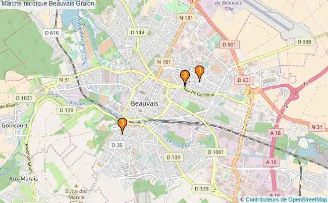 plan Marche nordique Beauvais Associations marche nordique Beauvais : 4 associations