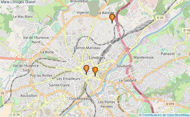 plan Marie Limoges Associations Marie Limoges : 3 associations