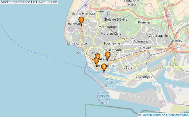 plan Marine marchande Le Havre Associations Marine marchande Le Havre : 6 associations
