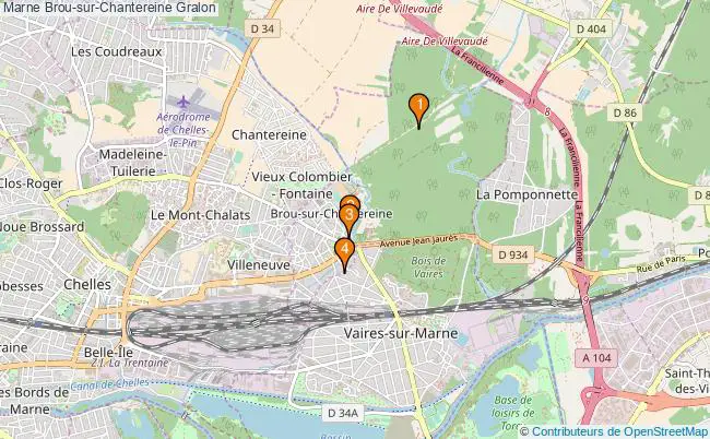 plan Marne Brou-sur-Chantereine Associations Marne Brou-sur-Chantereine : 4 associations