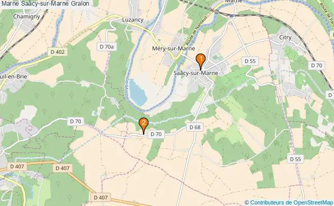 plan Marne Saâcy-sur-Marne Associations Marne Saâcy-sur-Marne : 2 associations
