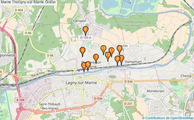 plan Marne Thorigny-sur-Marne Associations Marne Thorigny-sur-Marne : 14 associations