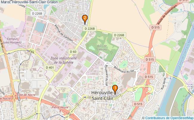 plan Maroc Hérouville-Saint-Clair Associations Maroc Hérouville-Saint-Clair : 3 associations